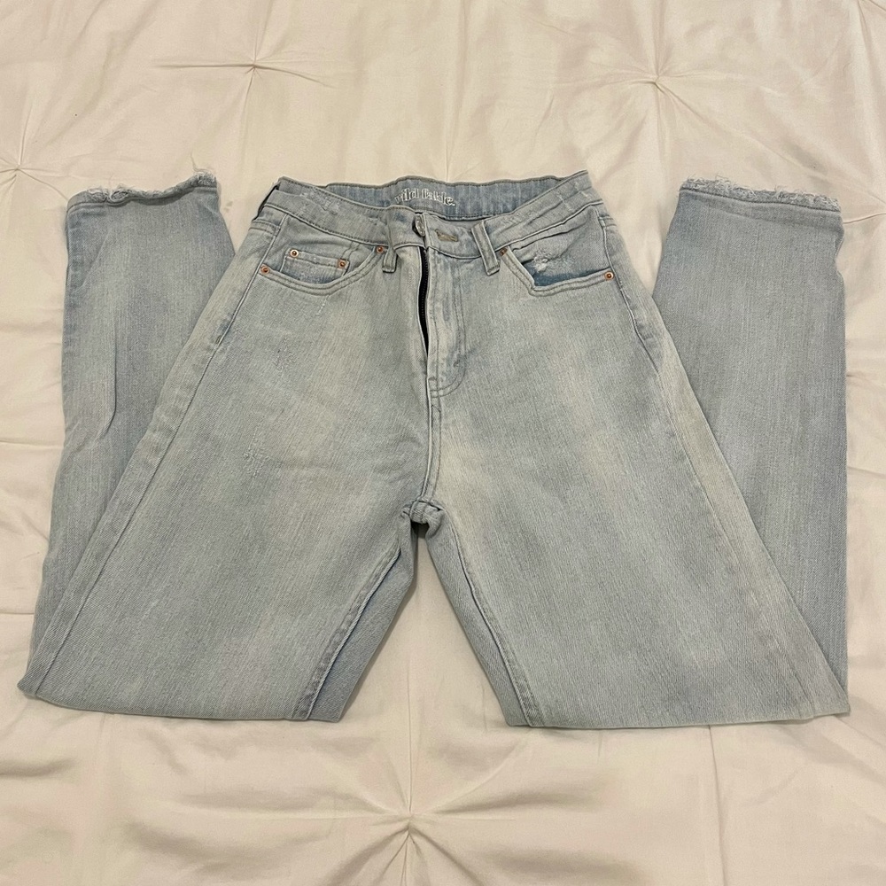 Wild Fable High Rise Mom Jean, Light Wash, Size 0